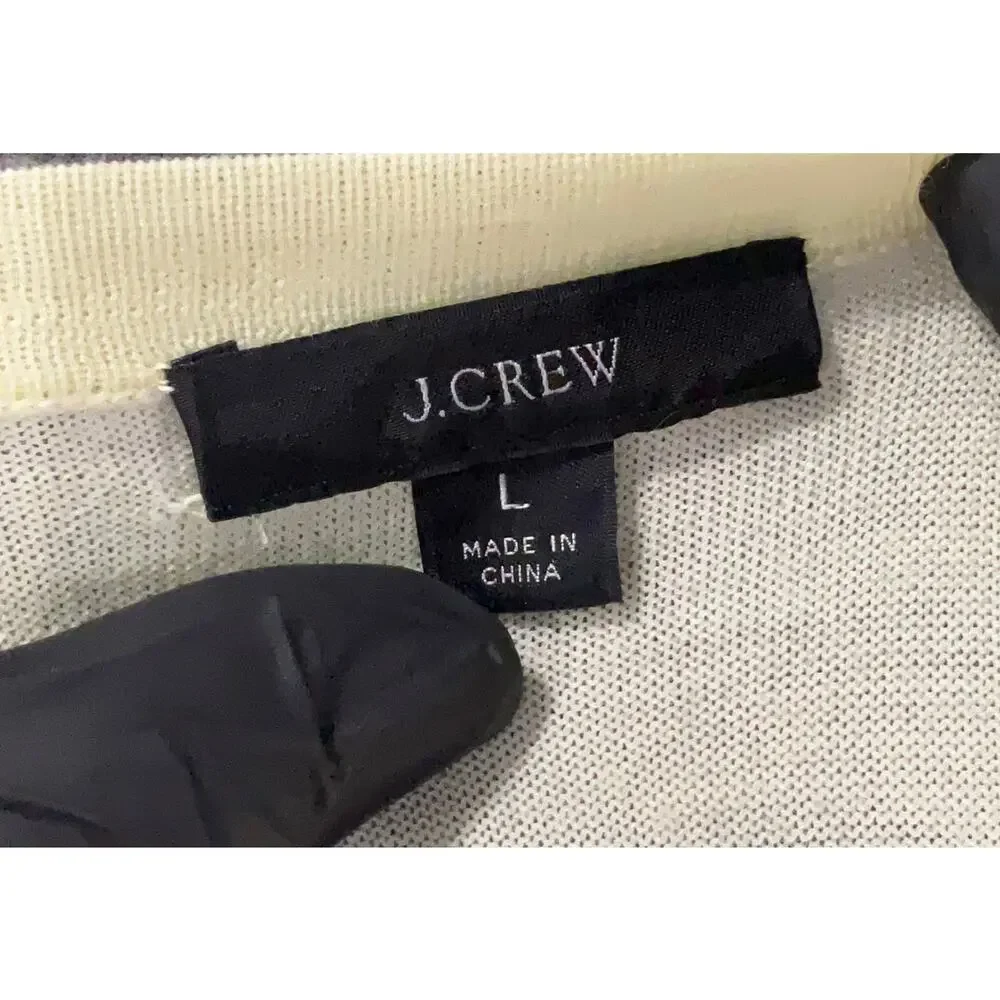 J.Crew Sweater Womens L Yellow Merino Wool Crewneck Quiet Luxury Coastal